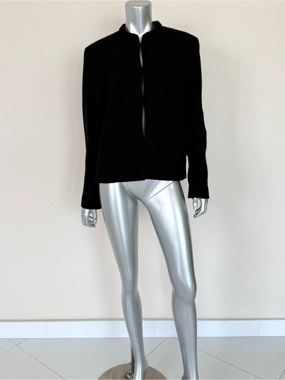 NEW!!! CHANEL women black wool tweed jacket size 44 FR or 12 US Authentic 4500$